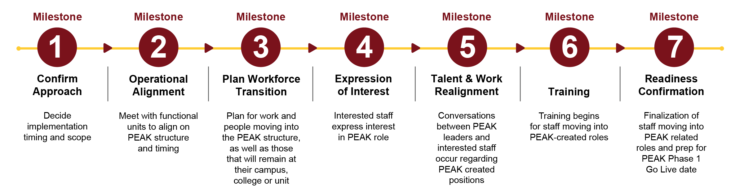 PEAK Implementation Phase 1 infographic 2.2023
